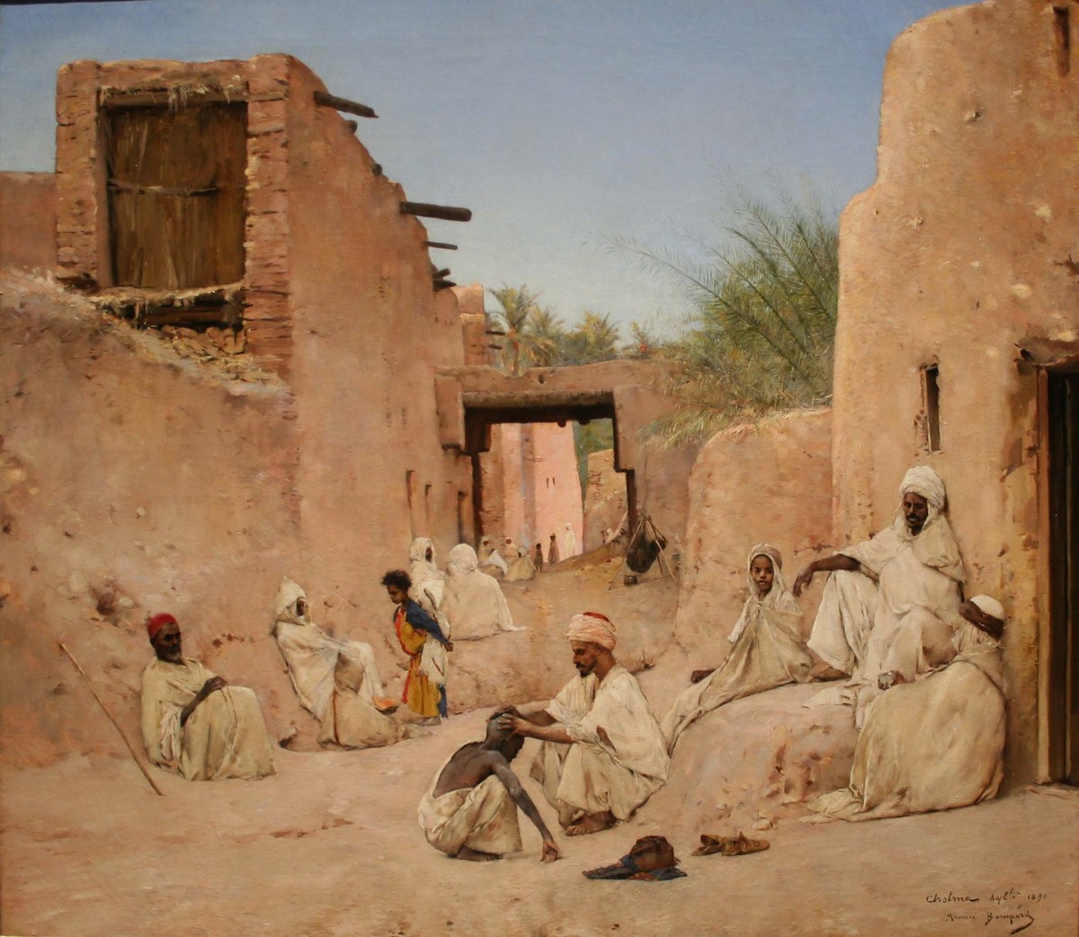A Street In The Oasis Of Chetma by Maurice Bompard