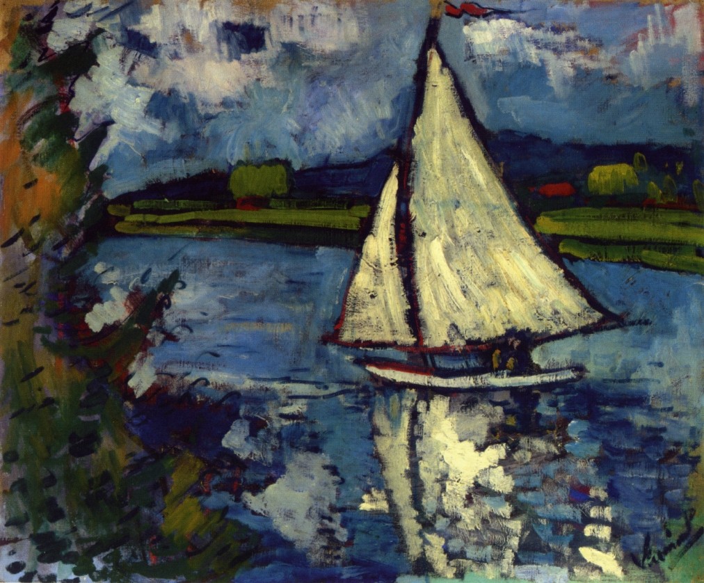 White Sailboat at Chatou by Maurice de Vlaminck