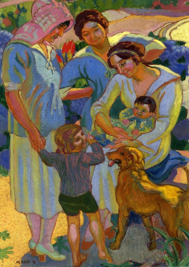 Around a Child with Dog by Maurice Denis