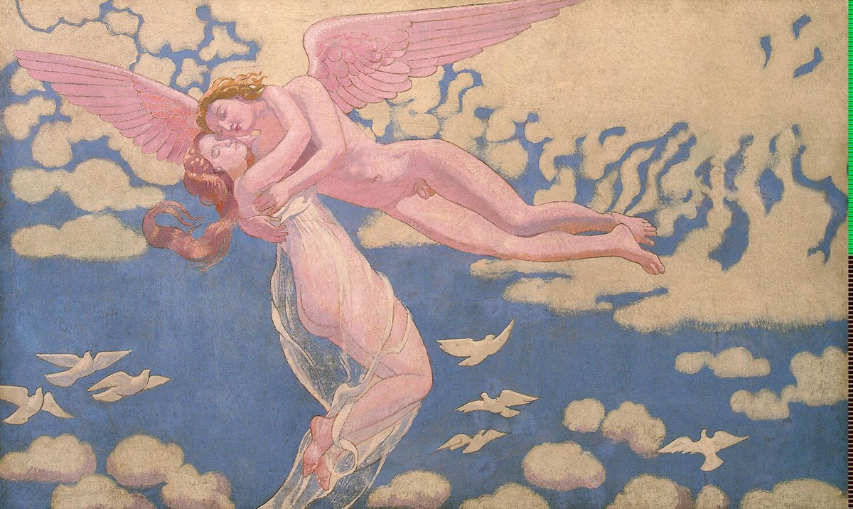 The Story of Psyche: panel 7. Cupid Carrying Psyche Up to Heaven by Maurice Denis