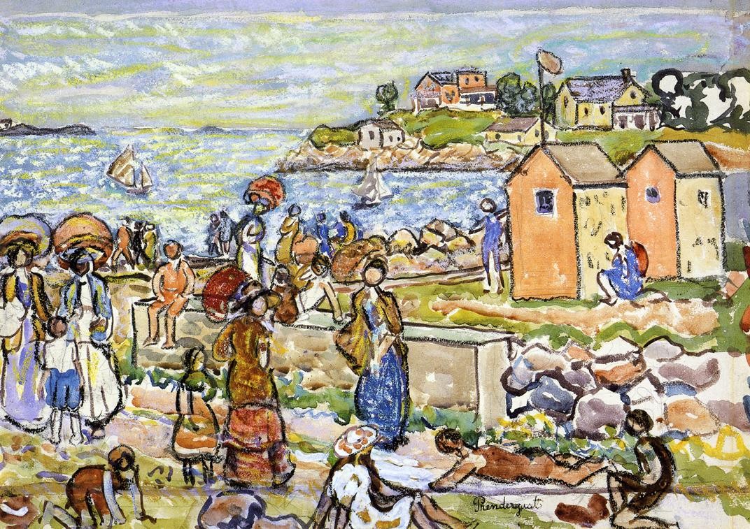 Bathers and Strollers by Maurice Prendergast