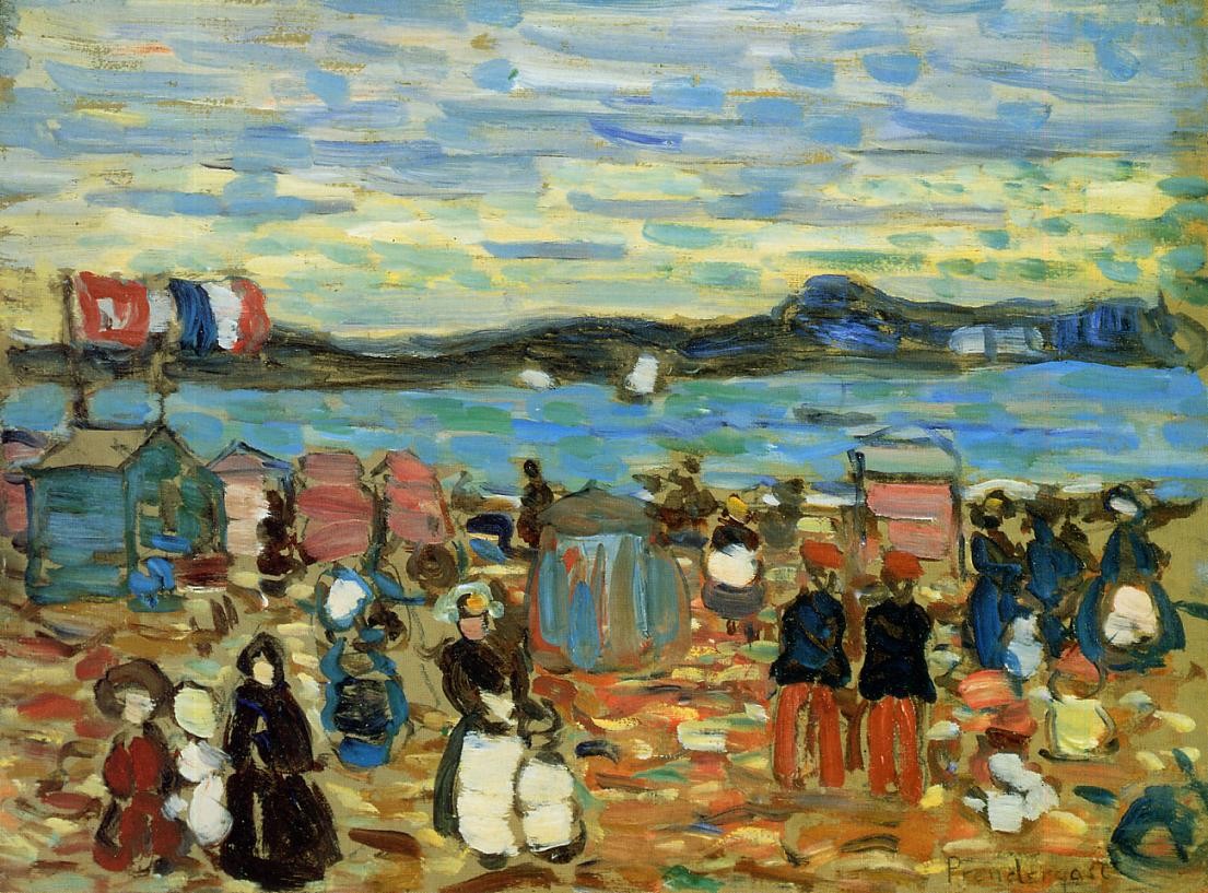 Bathing Tents, St. Malo by Maurice Prendergast