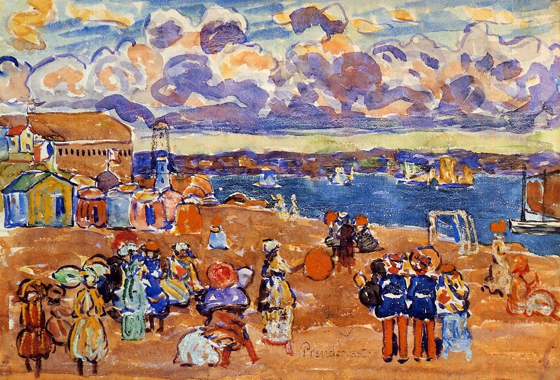 Beach at St. Malo by Maurice Prendergast