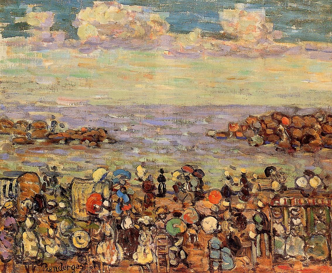 Beach at St. Malo by Maurice Prendergast