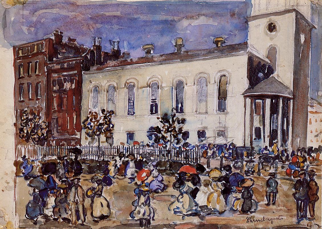 Boston (also known as Park St., Boston) by Maurice Prendergast