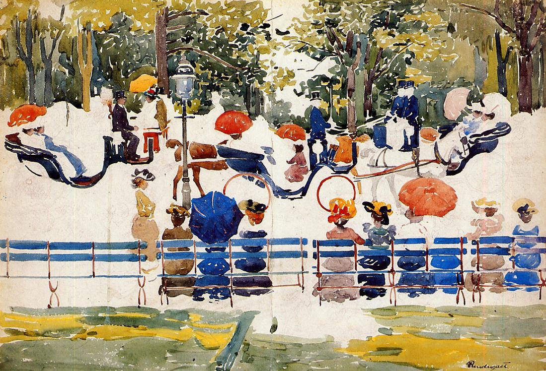 Central Park (also known as Central Park, New York City) by Maurice Prendergast