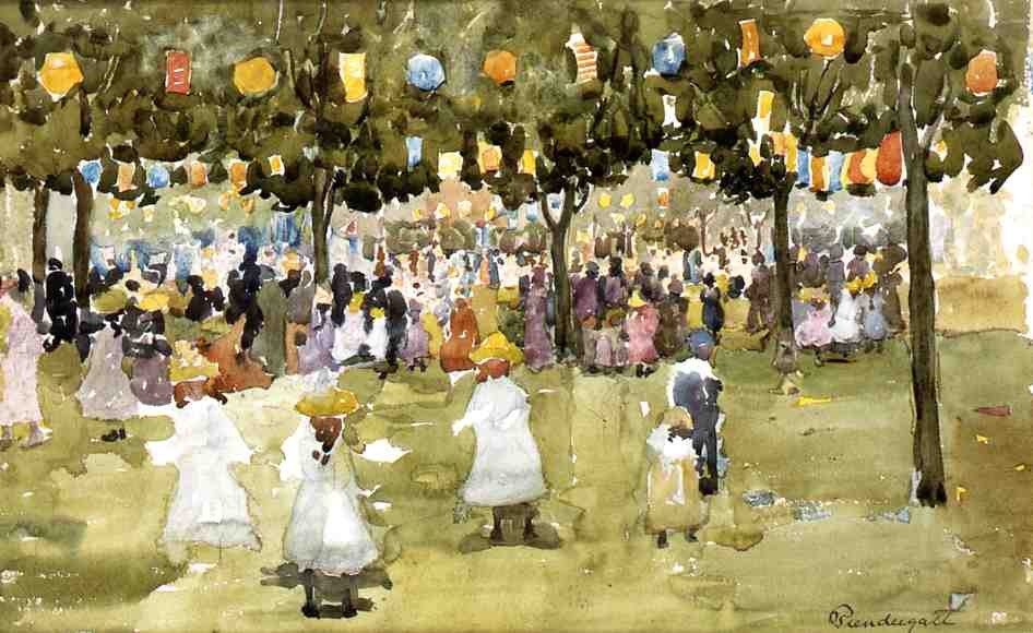 Central Park, New York City, July 4th by Maurice Prendergast