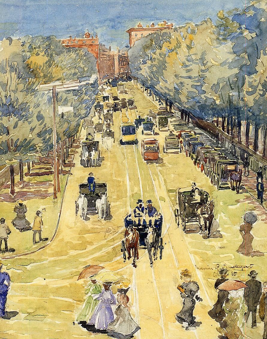 Charles Street, Boston by Maurice Prendergast