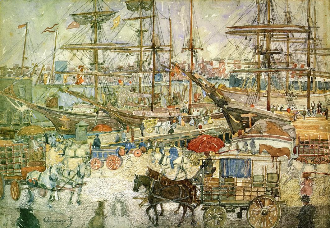 Docks, East Boston by Maurice Prendergast