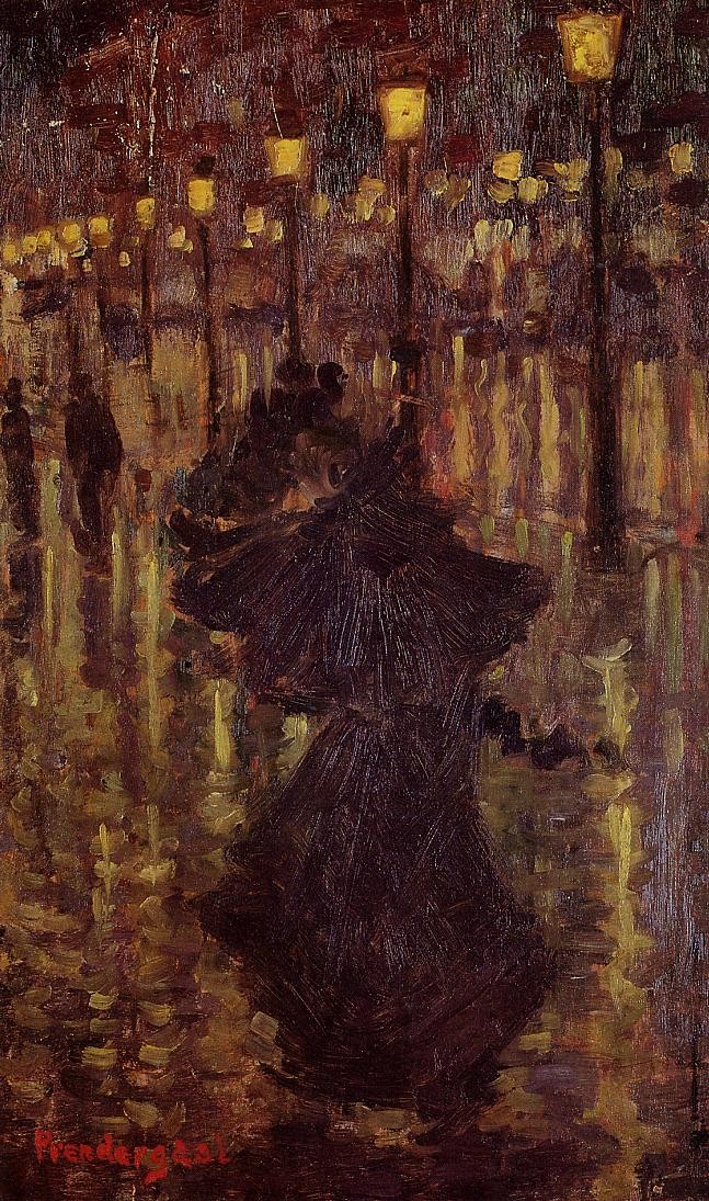 Evening Shower, Paris by Maurice Prendergast