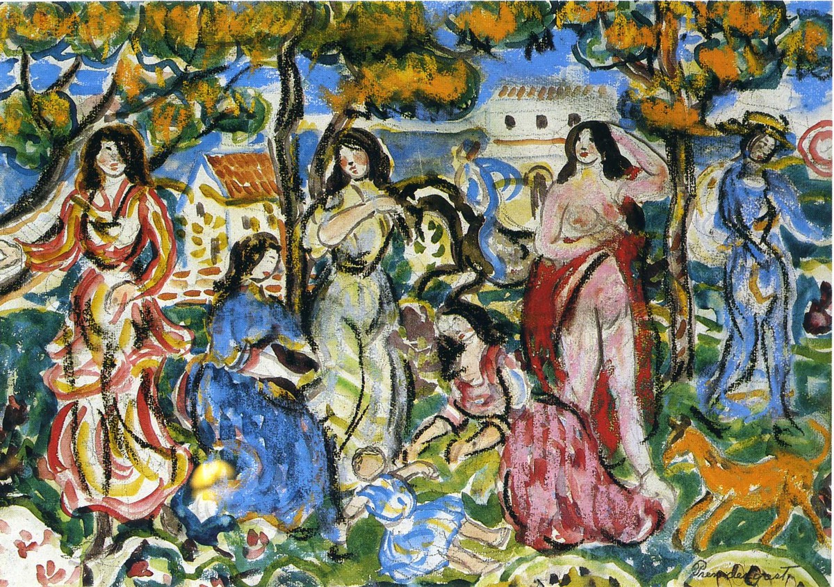 Figures in a Landscape by Maurice Prendergast