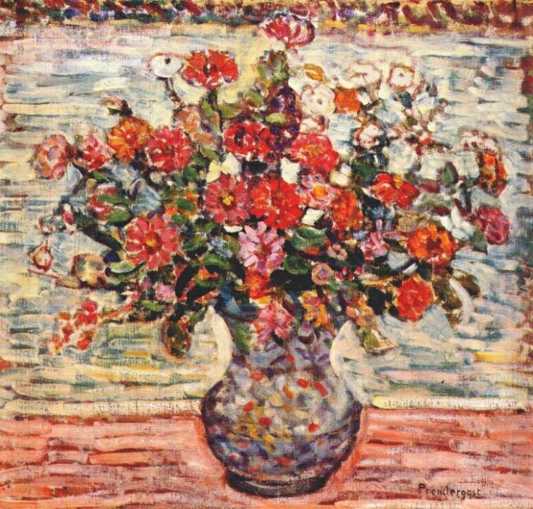 Flowers in a Vase by Maurice Prendergast