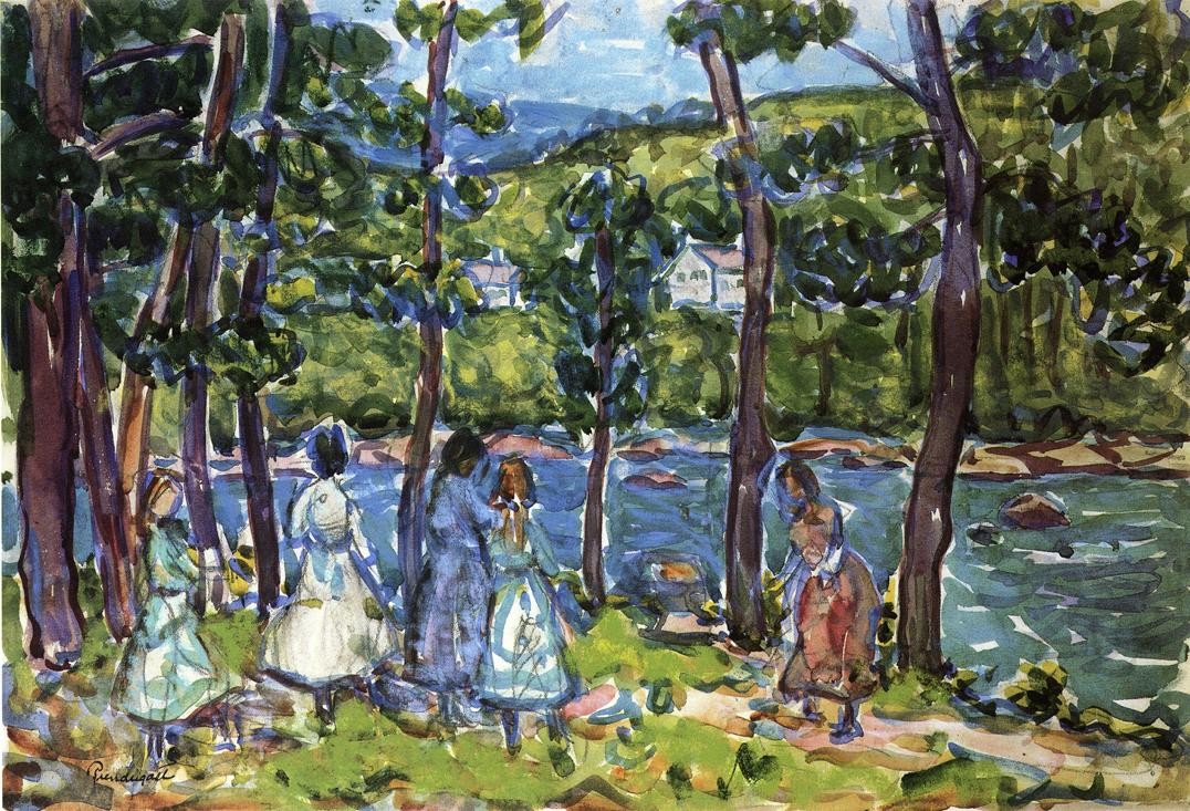 Girls on the Riverbank by Maurice Prendergast
