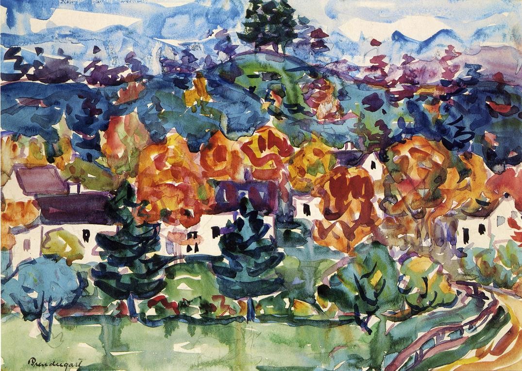 Hillside Village by Maurice Prendergast