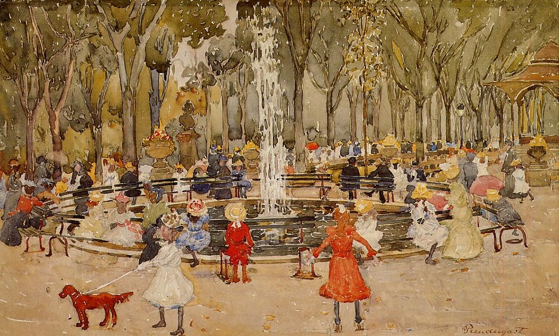 In Central Park, New York by Maurice Prendergast