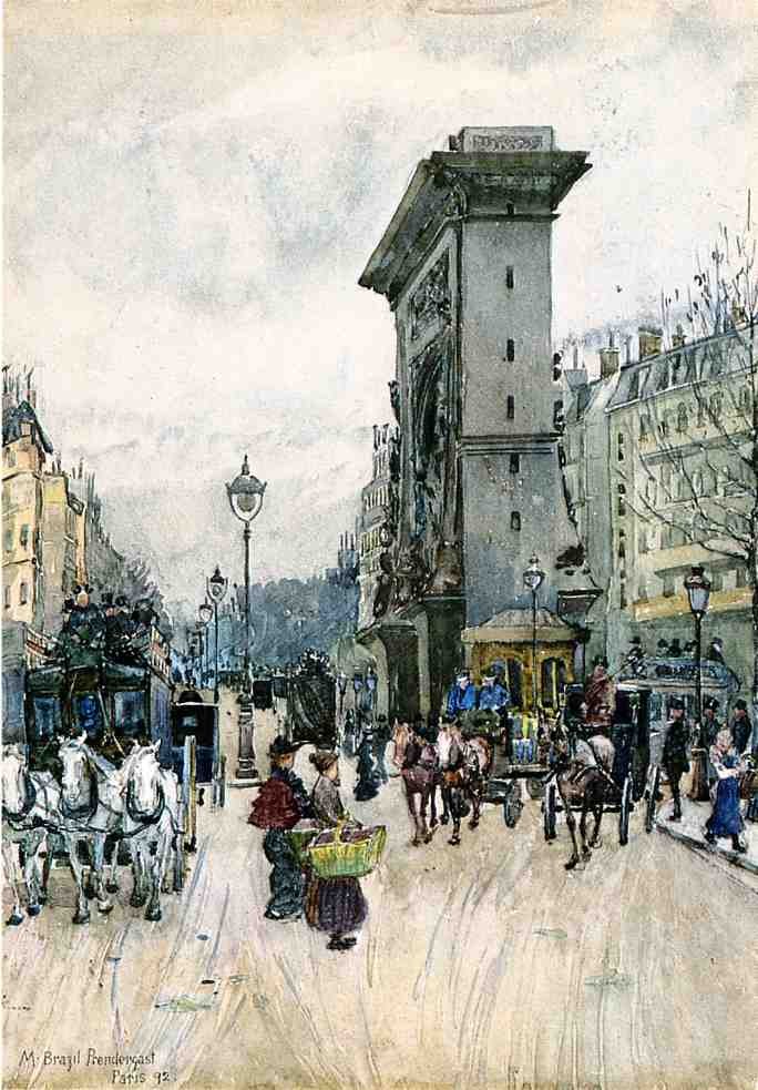 La Porte San Denis by Maurice Prendergast