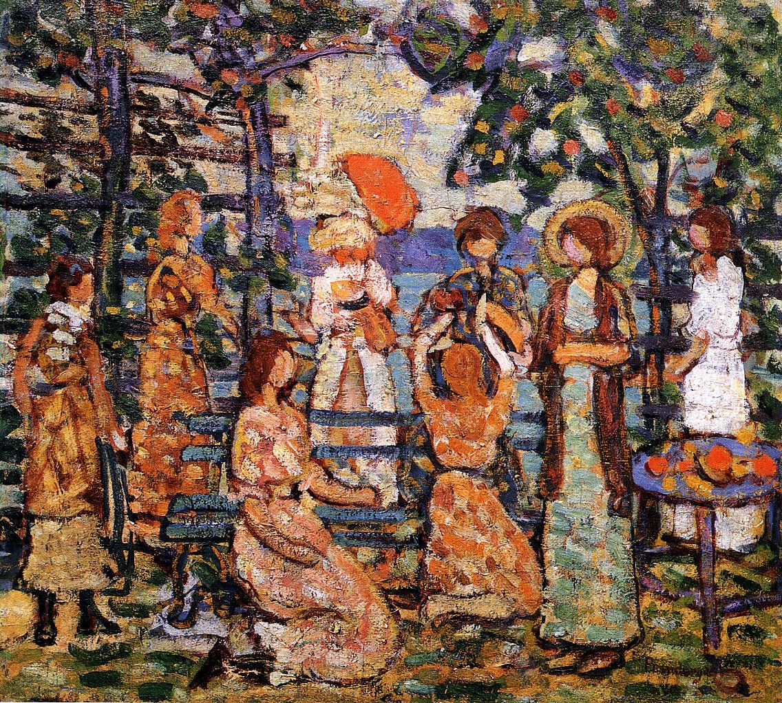 Ladies in a Seaside Arbor by Maurice Prendergast