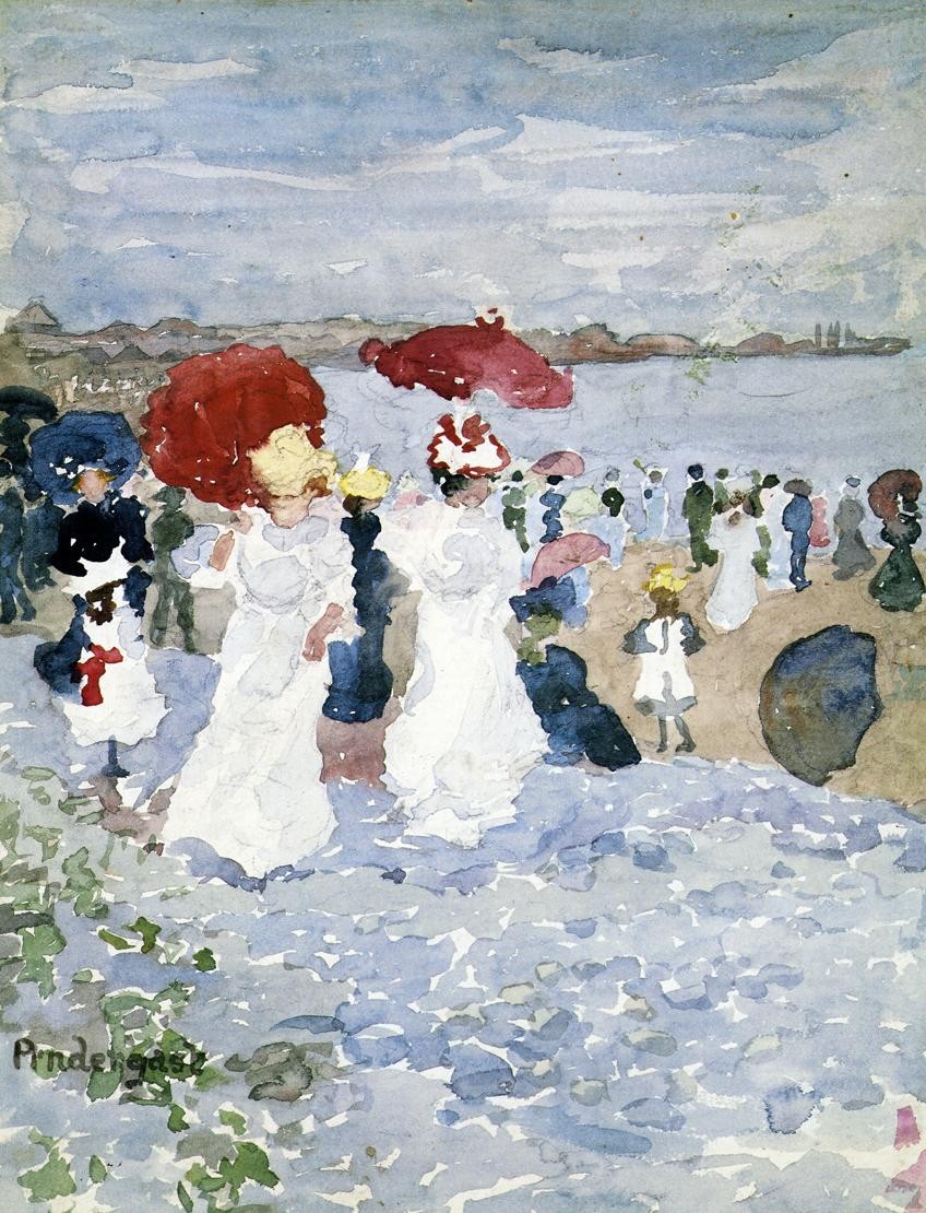 Ladies with Parasols by Maurice Prendergast