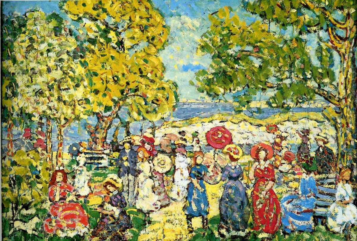 Landscape with Figures by Maurice Prendergast