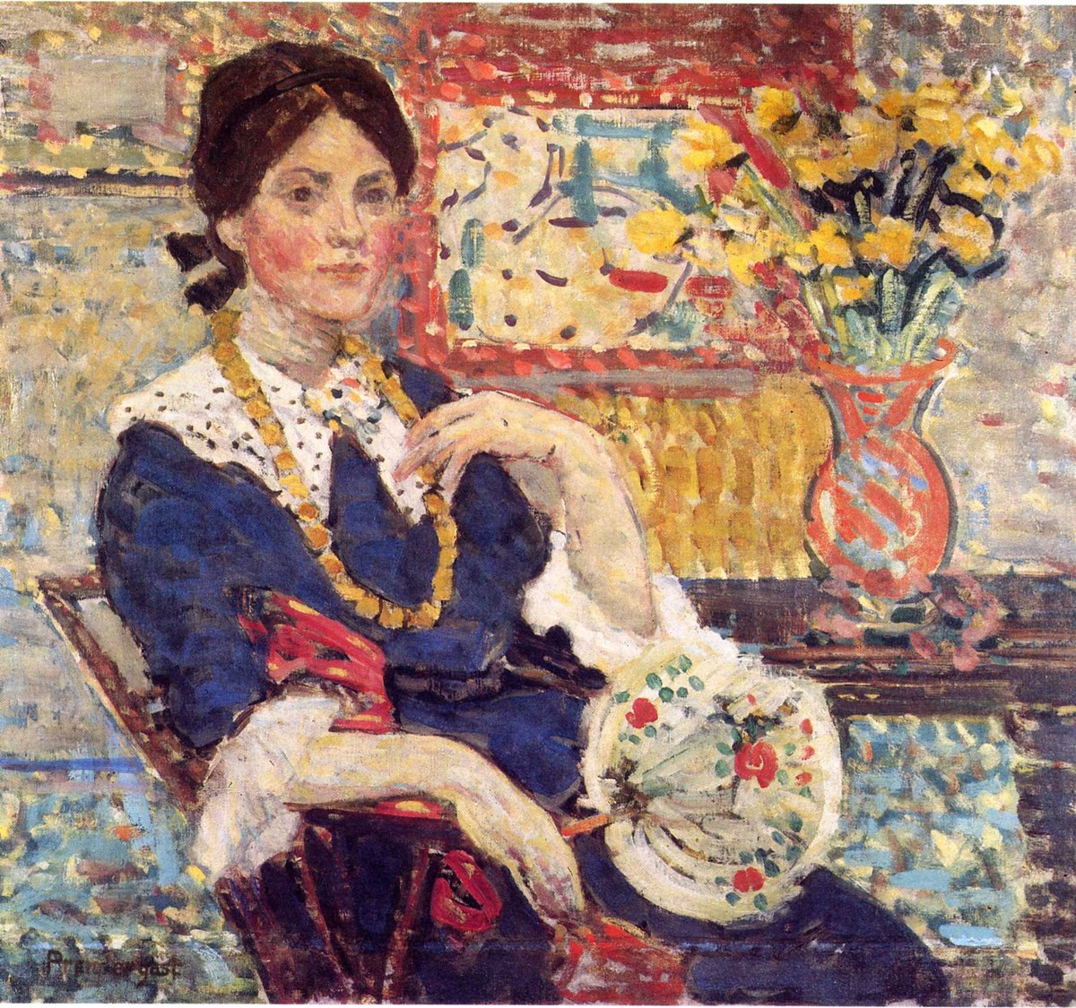 Le Rouge Portrait of Miss Edith King by Maurice Prendergast