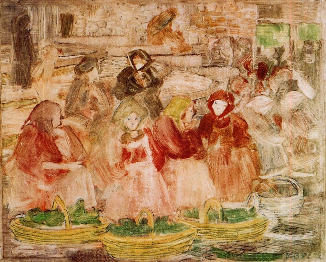 Market Scene by Maurice Prendergast