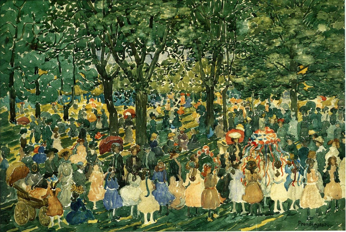 May Day, Central Park by Maurice Prendergast