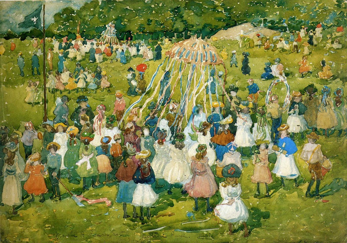 May Day, Central Park by Maurice Prendergast
