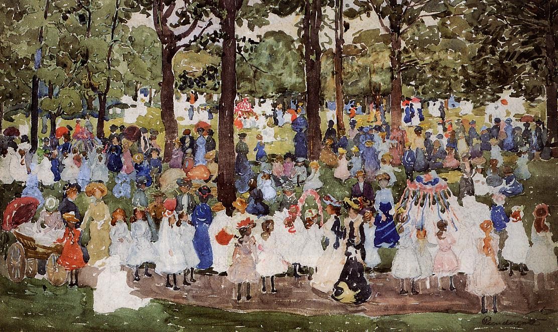 May Day, Central Park (also known as Central Park or Children in the Park) by Maurice Prendergast