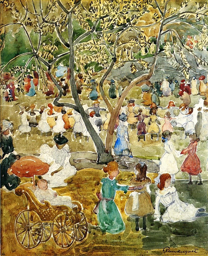 May Party (also known as May Day, Central Park) by Maurice Prendergast