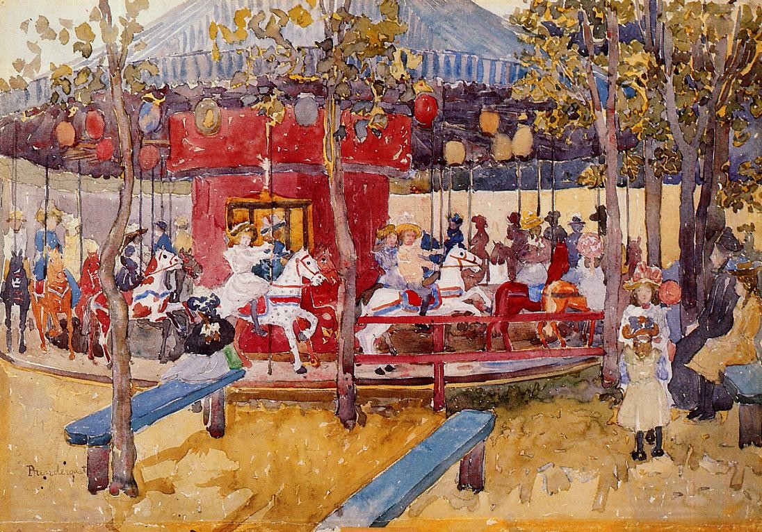 Merry Go Round, Nahant by Maurice Prendergast