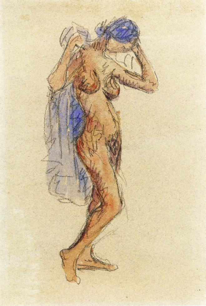 Nude Model with Drapery by Maurice Prendergast