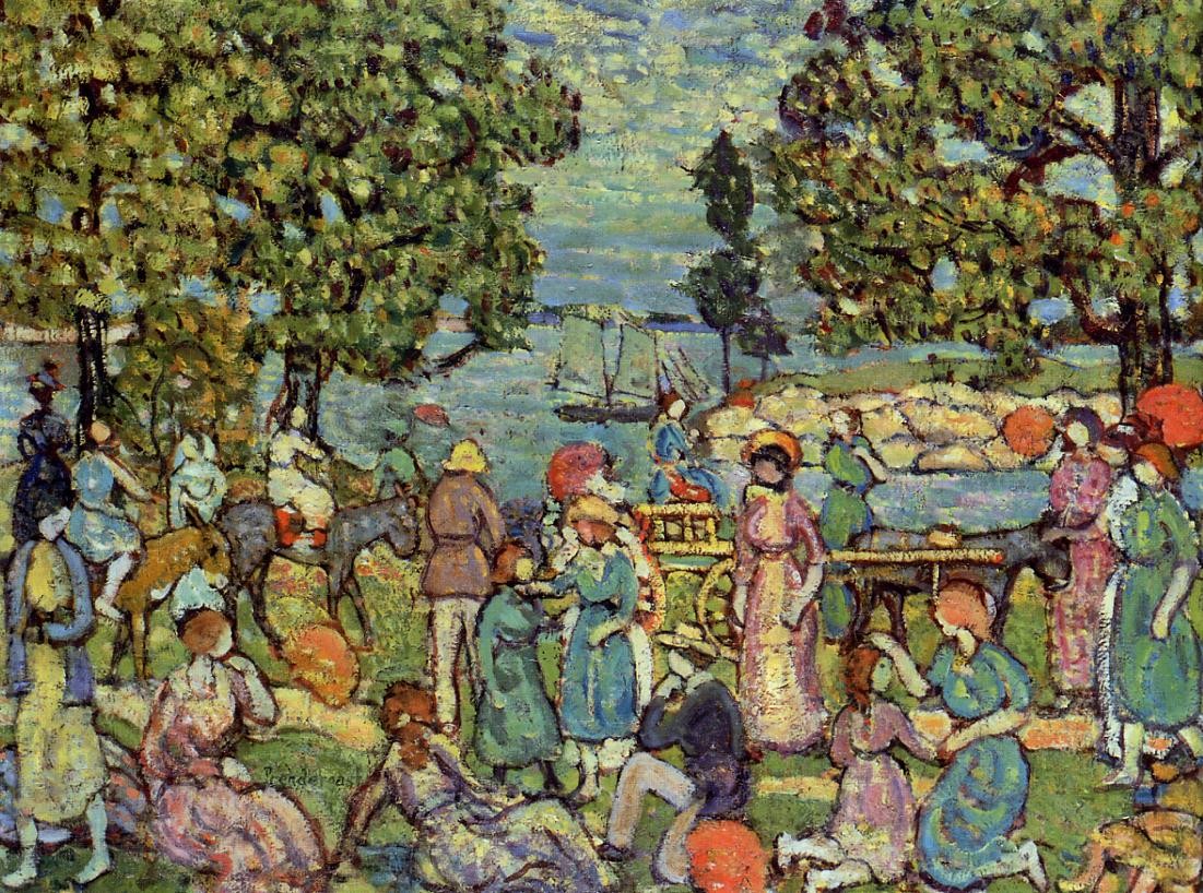 On the Beach No. 3 by Maurice Prendergast