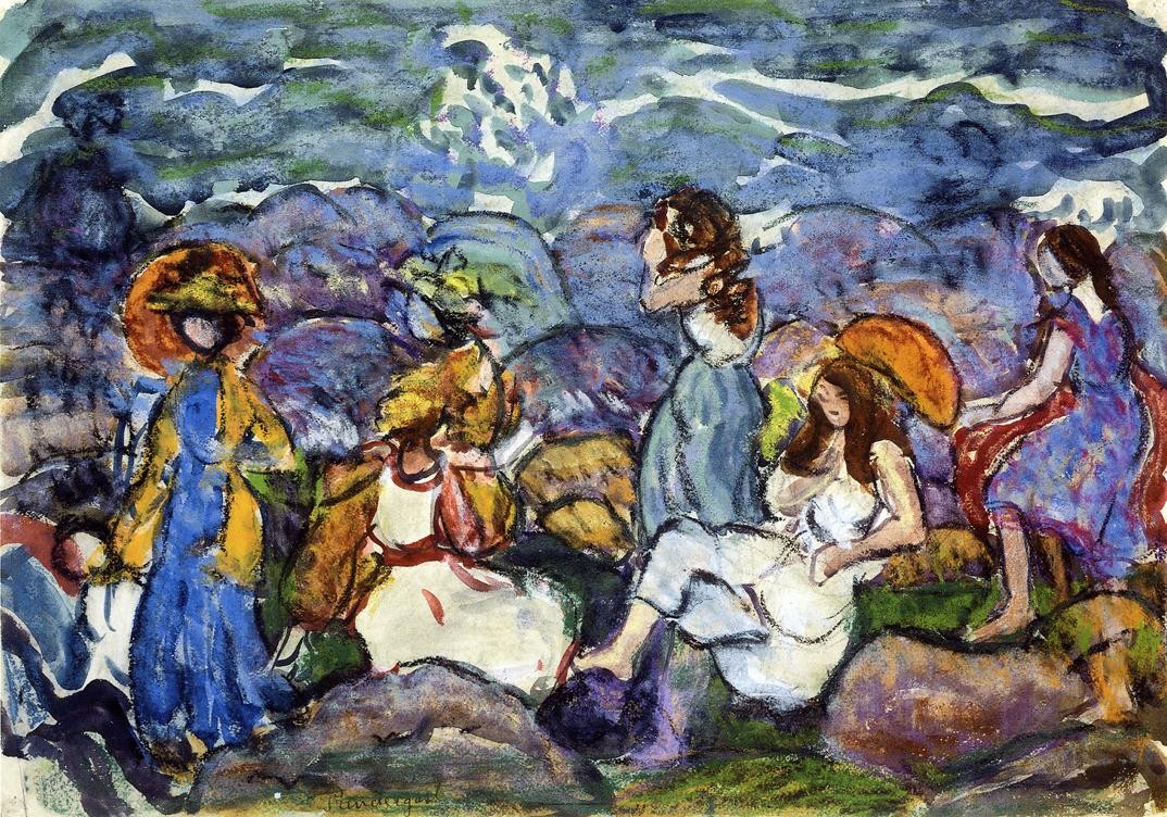 On the Rocks, North Shore by Maurice Prendergast