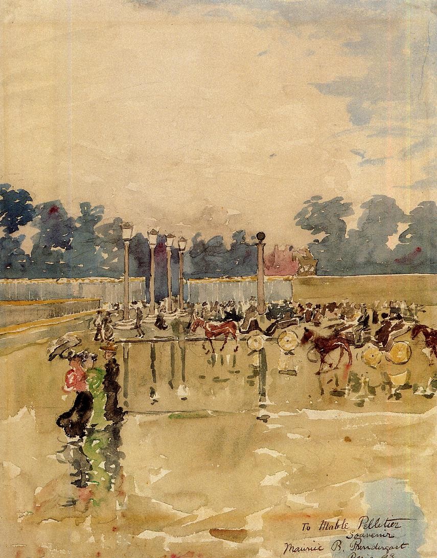 Paris Boulevard in the Rain by Maurice Prendergast
