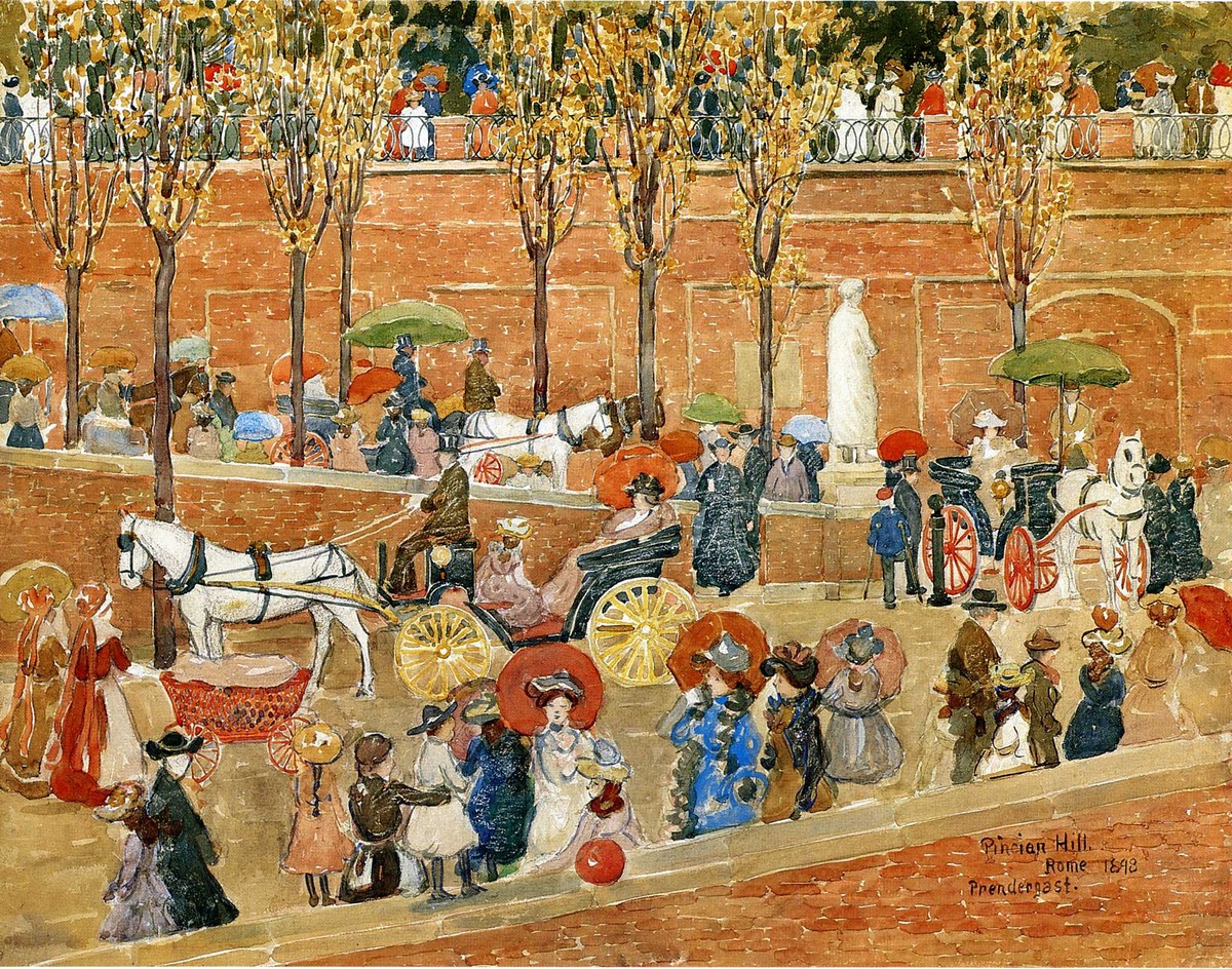 Pincian Hill, Rome (also known as Afternoon, Pincian Hill) by Maurice Prendergast
