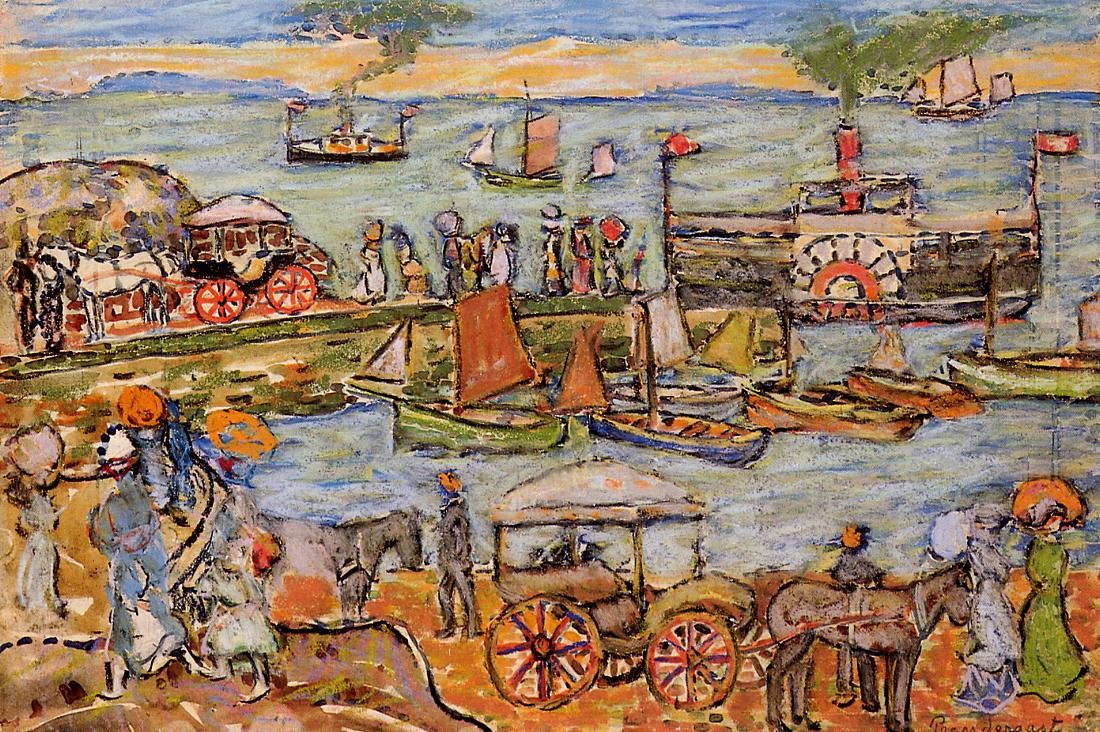 Quai, Dinard by Maurice Prendergast