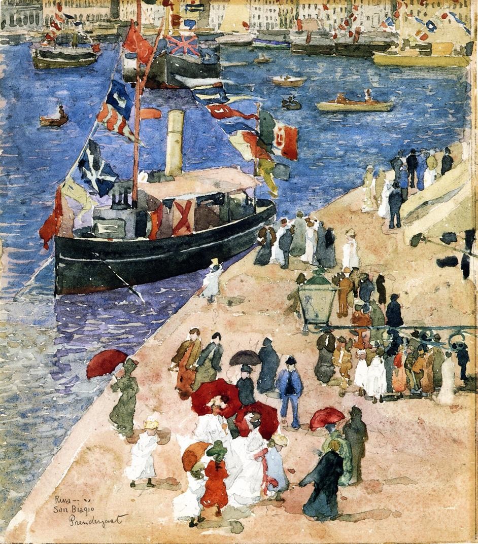 Riva San Biagio, Venice by Maurice Prendergast