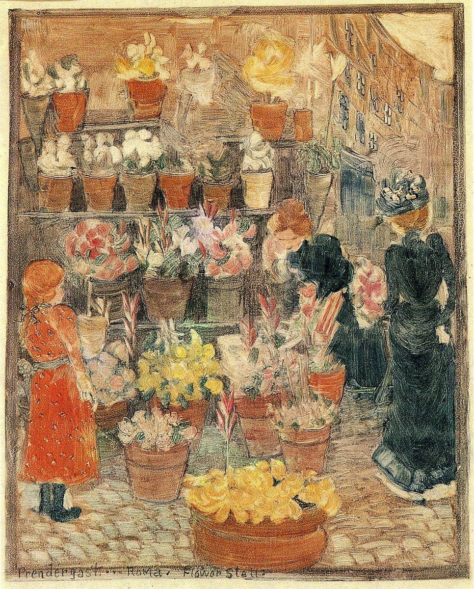 Roma Flower Stall (also known as Flower Stall or Roman Flower Stall) by Maurice Prendergast