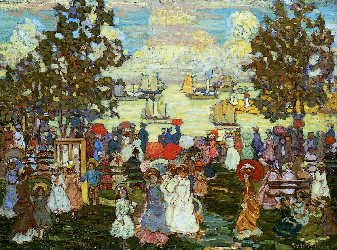 Salem Willows (also known as The Promenade, Salem Harbor) by Maurice Prendergast