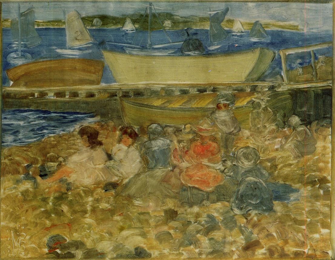 Shipyard Children Playing by Maurice Prendergast