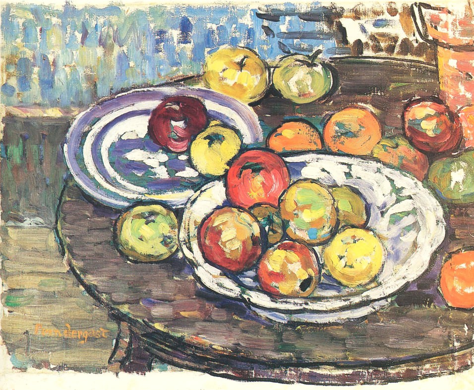 Still Life Apples Vase by Maurice Prendergast