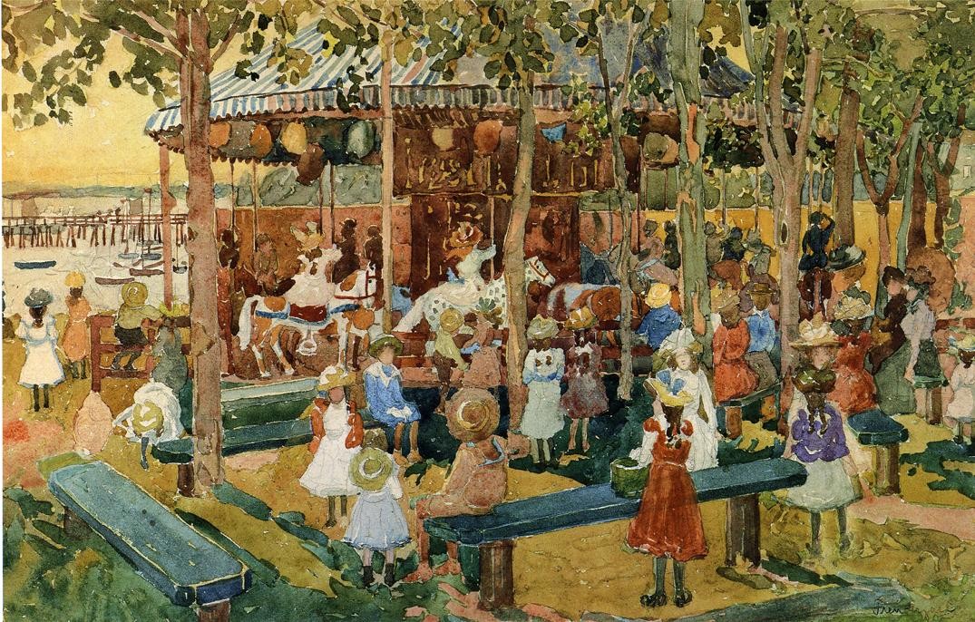 The Flying Horses by Maurice Prendergast