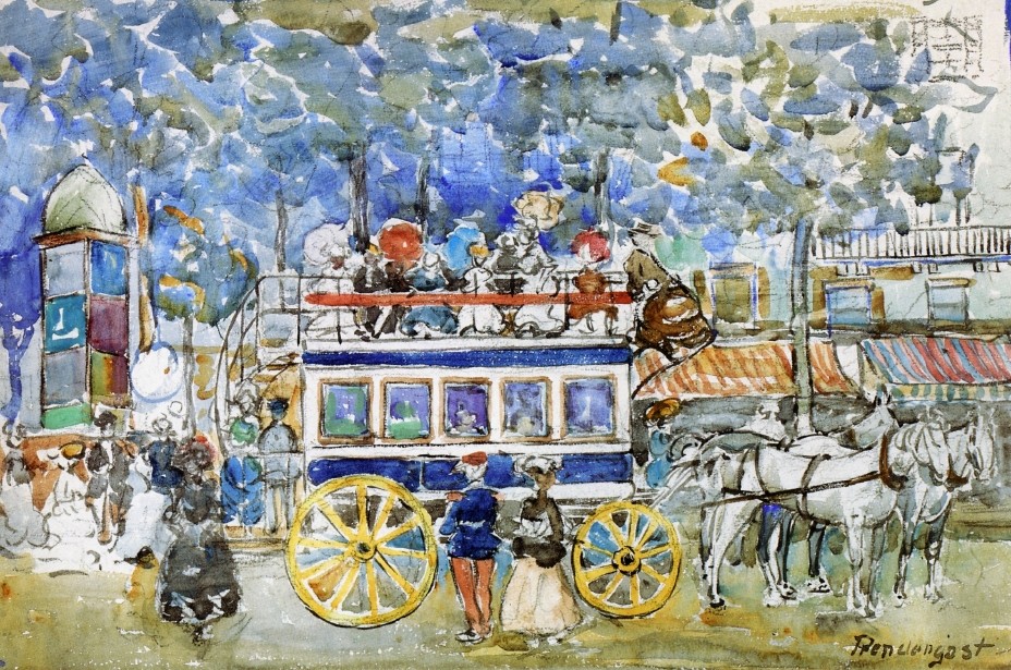 The Paris Omnibus by Maurice Prendergast