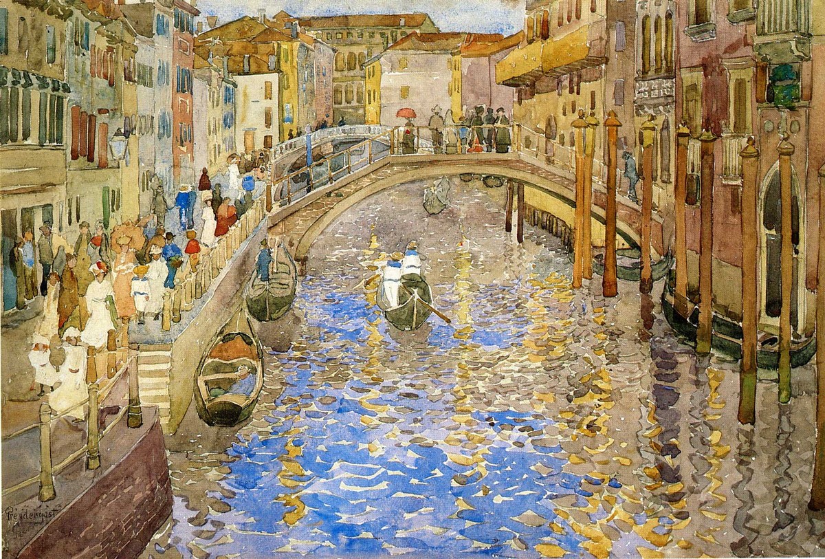 Venetian Canal Scene by Maurice Prendergast