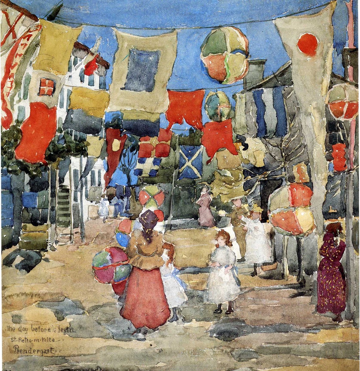 Venice S. Pietro in Volta (also known as The Day Before the Fiesta, St. Pietro in Volta) by Maurice Prendergast