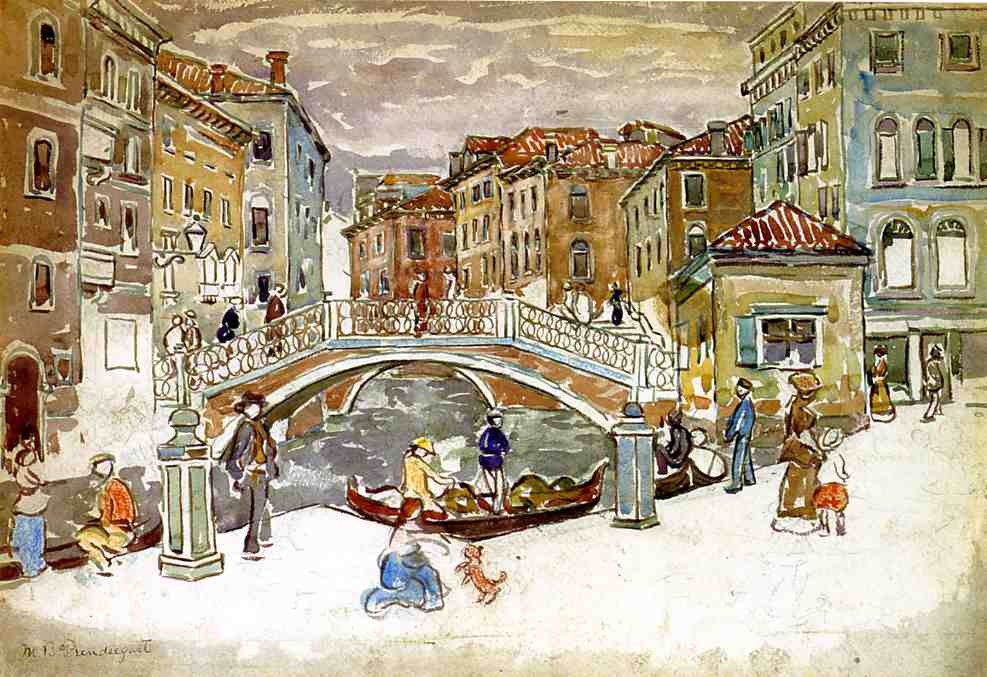 Venice, The Little Bridge by Maurice Prendergast