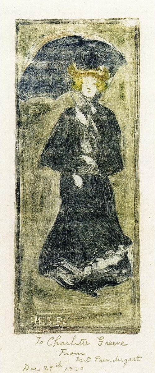 Woman with a Parasol by Maurice Prendergast