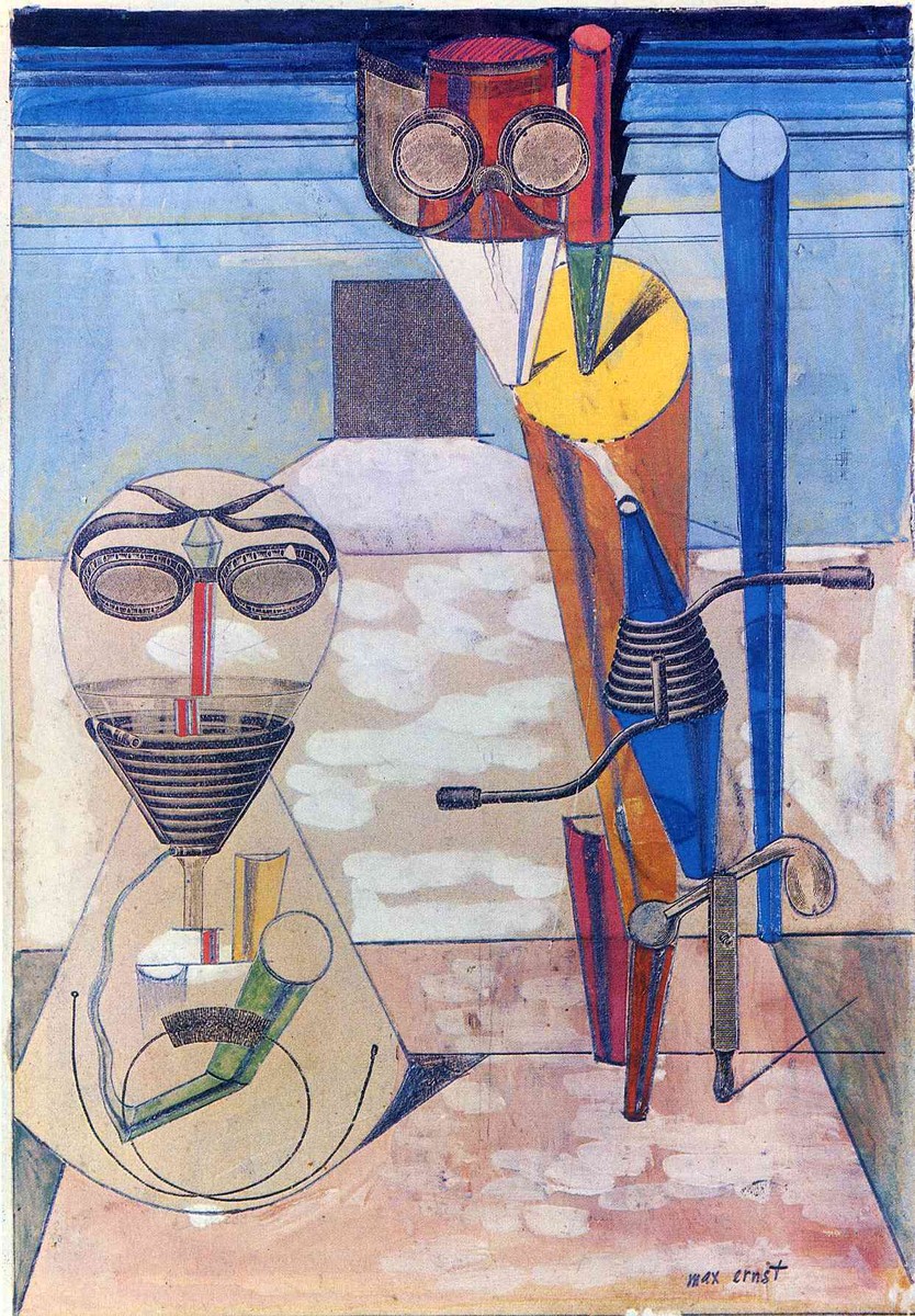 Ambiguous Figures (1 copper plate, 1 zinc plate, 1 rubber cloth...) by Max Ernst