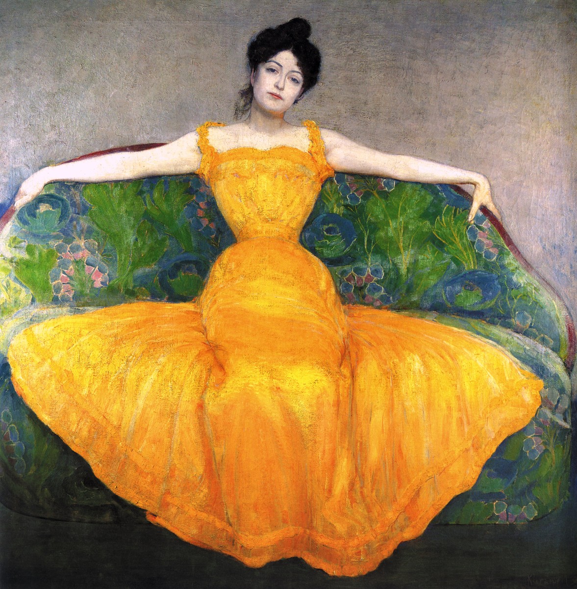 Lady in Yellow Dress by Max Kurzweil