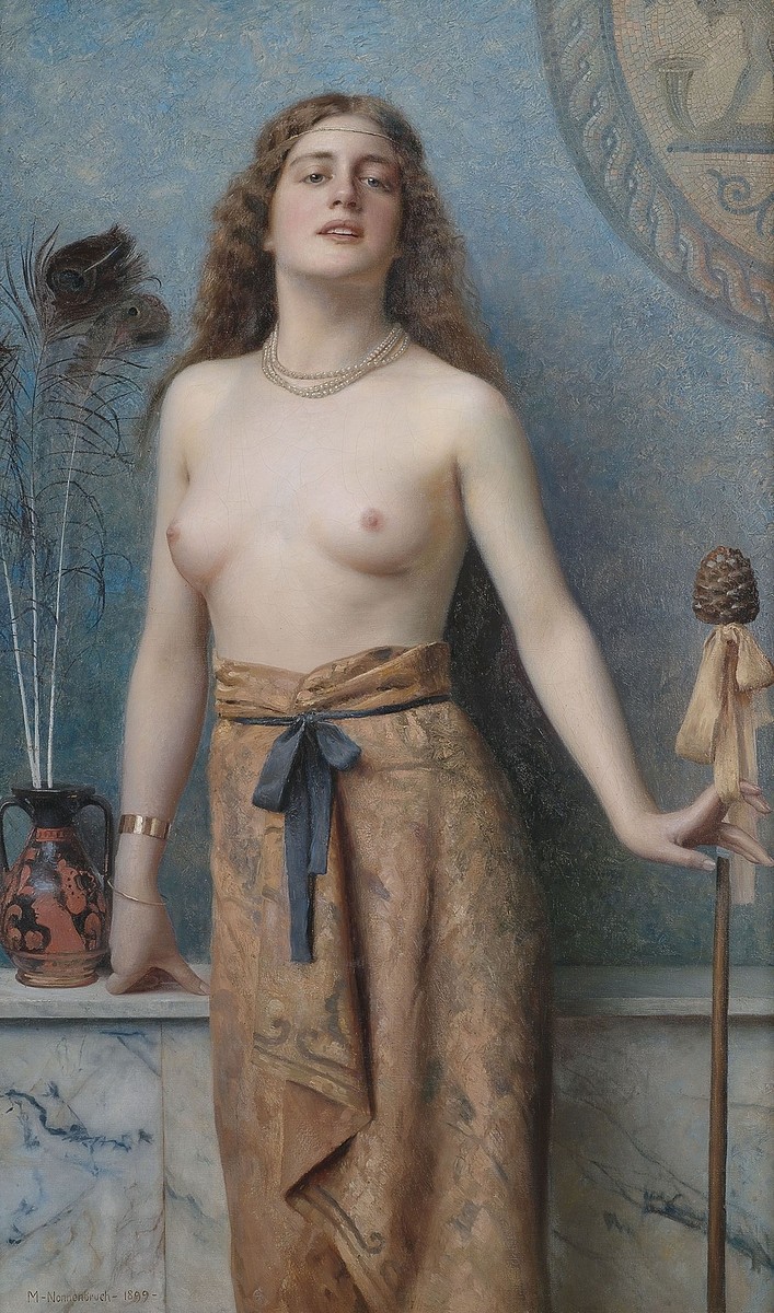 Junge Bacchantin mit Thrysosstab by Max Nonnenbruch